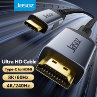 Jasoz สาย Type C to HDMI Adapter 8K 60Hz No delay for Android SAM S23 Laptop M1 Tablet pro HDMI Cabl
