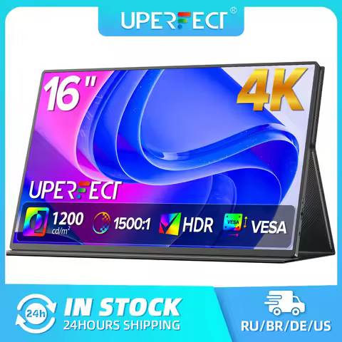 UPERFECT 16" 1200 Nits 4K Portable Monitor for Laptop 3840*2400 UHD 100% sRGB IPS HDR Speakers Exter