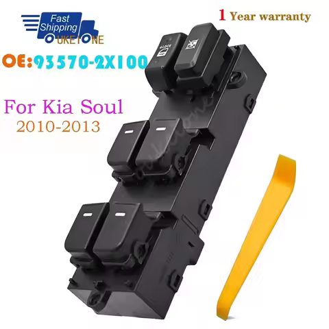 93570-2X100 For Kia Soul 2010-2013 Front Left Master Driver Side Electric Power Lifter Window Switch
