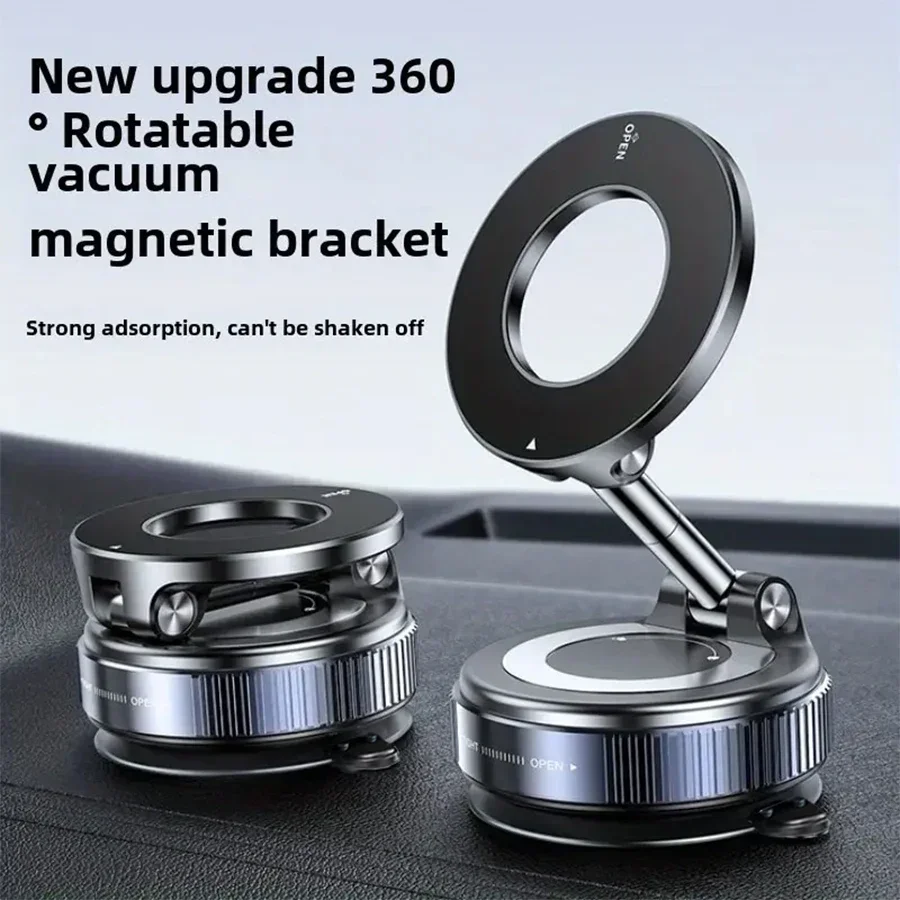 2026 Upgraded Vacuum Magnetic Car Phone Holder 360° Reinforced 96LBS Ultra Suction Cup Phone Holder