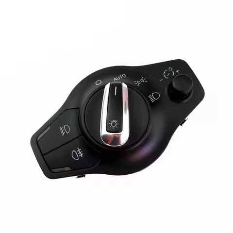 1 Pcs Automatic Chrome Headlight Fog Light Knob Control Switch for Audi A4 B8 S4 A5 Q5 S5 2009-2014 