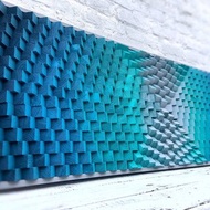 吸音板 - 3D 木牆藝術 - 綠松石藝術品 - 喬遷禮物