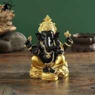 LISHU Elephant Statue Hindu Elephant God Statue Lord Ganesha Figurine Elephant God Sculpture Tableto