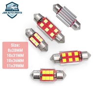 [NEW MODEL] Festoon LED Bulbs 12V - 24V 6 LED 6000K Xenon White for Interior Reading Light Trunk Dom
