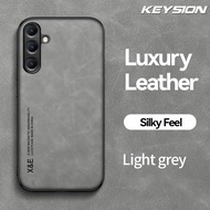 Phím retro sang trọng PU Ốp da cho Samsung M35 M15 5g silicon mềm + PC vỏ lưng điện thoại chống sốc 