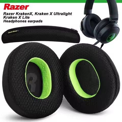 Earphone Pads for Razer KrakenX, Kraken X Ultralight Kraken X Lite Replacement Earpads Mesh Cloth Me