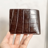 Ví Cá Sấu Thật Da Bụng Cao Cấp - Bóp Cá Sấu Nam Cho Người Sành Da Tặng Kèm Móc Khóa Da Cá Sấu