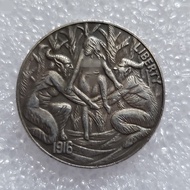 Antique Crafts Wanderer Silver Plated Coins Buffalo Coins Copy Commemorative Coins Foreign Coins Coi
