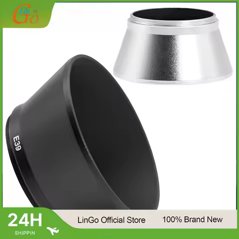 LinGo 39mm E39 Screw-in Lens Hood Shade For Leica Elmar-M 50mm F/2.8 Metal Lens Hood