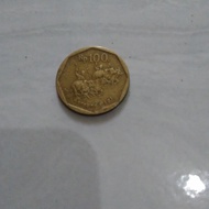 Uang koin 100 rupiah tahun 1991 apa adanya