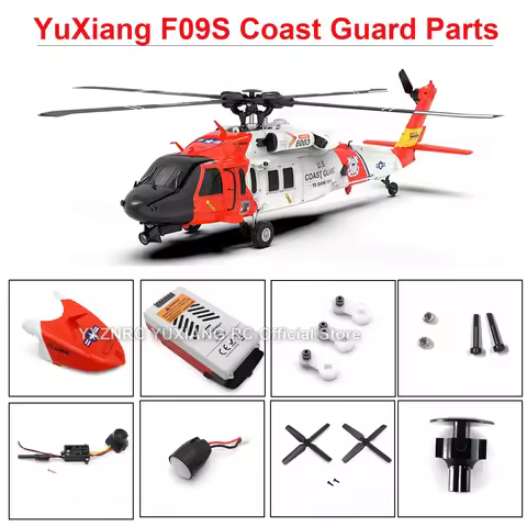 YXZNRC YUXIANG F09S UH-60 Coast Guard GPS Helicopter Parts Horizontal Tail Rotor Motor Servo Blade G