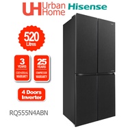 Hisense 4 Doors Inverter Refrigerator Fridge Peti Sejuk ( 520L ) RQ555N4ABN