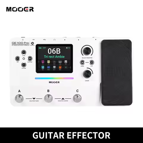 Mooer GE100 Pro/GE100 Pro Li Intelligent Multi Effects Pedal AI Tone Amp Modeling IR NAM Bluetooth L