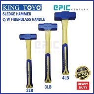 KINGTOYO FIBERGLASS HANDLE SLEDGE HAMMER 2LB / 3LB / 4LB (HEX HEAD HAMMER)