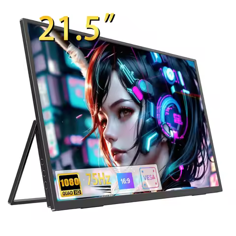 21.5" Portable Monitor 75Hz 100% sRGB Gaming Travel Second Screen for Desktop Laptop with VESA Mout 