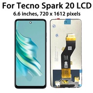 จอ LCD แบบดั้งเดิม XD สำหรับ KJ6 BG7n BG7พรีเมี่ยมแอลซีดี KJ5สำหรับ Tecno Spark 20 Display Spark 20C