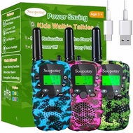 Rechargeable Walkie Talkies For Kids Games Gifts Toys For Girl Boy Age 4-12, 72H Playtime, 3 Miles R