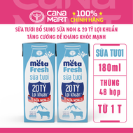 Sữa tươi ít đường Meta Fresh Nutricare 20 tỷ lợi khuẩn tăng cường đề kháng khỏe mạnh tiêu hóa tốt