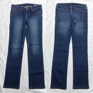 Celana Panjang Jeans Uniqlo Dark Blue Wash Fading Skinny Straight 343