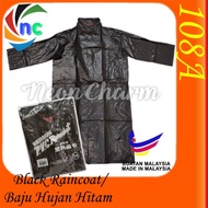 NC 108A Black PVC Raincoat/ Baju Hujan Hitam【READY STOCK】