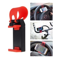 Car Steering Wheel Phone Holder Mount Car Motor Handphone Mobile Holder Mount Stand Basikal Kereta