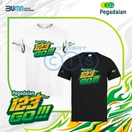 UNIFORM T-SHIRT PEGADAIAN 123 GO TSHIRT STAFF OFFICE EMPLOYEE BUMN GATHERING WEBINAR SEMINAR