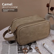 Premium Large Capacity Cosmetic Bag with Elegant Tote Design - Multi-functional Travel Toiletry & Or