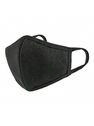 1個3d立體口罩成人款,黑色,可水洗,防塵,防曬,適合騎行使用