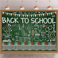 Back to School Photography Backdrops Handwritten Chalk Drawing Chalkboard Background for Teacher and