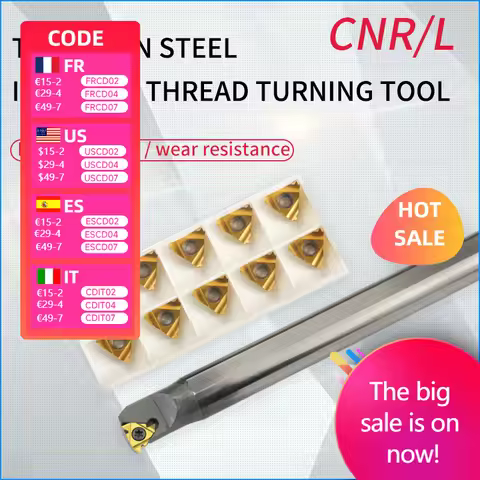 Tungsten Steel Turning Tool CNR0008K11 CNR0016Q16 CNR0025R22 Thread Turning Tool Boring Bar Carbide 
