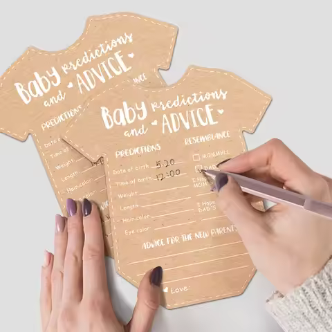 20pcs Baby Shower Prediction & Advice Cards, Fun Gender Reveal Game Activities, Baby Party Kit, Crea