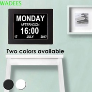 WADEES Digital Clock LCD Screen Day Month Year Date Table Dementia Large Alarm Clock