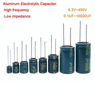 1~50pcs 6.3V~450V Aluminum electrolytic capacitor 16V 25V 50V 100V 400V 10UF 22UF 33UF 68UF 100UF 22