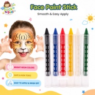Body Face Painting Crayon 6 Colours Paint Sticks Kit for Halloween Party Kids