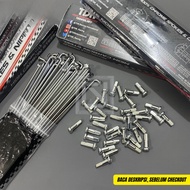 TDR Racing Chrome Motorcycle Spokes 154,164,172,184 - Universal motorcycle spokes