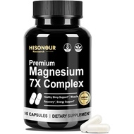 Magnesium Glycinate Complex Supplement - 7 Type Magnesium Complex with Vitamin B6, Magnesio Glycinat