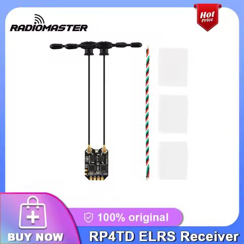 RadioMaster RP4TD ExpressLRS 2.4GHz True Diversity Receiver Dual TCXO for FPV Drone and Fixed Wing