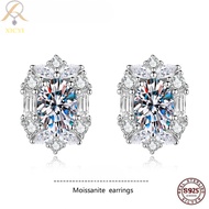 XICYI 1ct * 2 D Color Real Moissanite Earrings Luxury Diamond Earrings In S925 Sterling Silver With 
