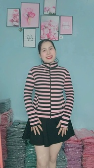 Áo Khoác Sọc Không Nón Gân Tăm 4 Túi Có Dây Kéo (Size 40-80Kg)