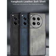 ​Sheepskin Leather Case For OnePlus 12R One Plus 12 OnePlus12 R OnePlus12R R12 5G Soft Silicone Bump