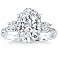 Certified 3 1/4Ct Oval Diamond Engagement Ring 14k Gold Lab Grown