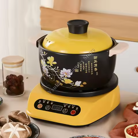 Slow Cooker Electric Cooker Ceramic Household Automatic Cooker Soup Porridge Split Multifunctional E
