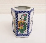 99%New 中式6邊形陶瓷花瓶 Chinese style ceramic hexagon vase