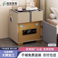 Lighted Bedside Table Safe Box Speaker Bedroom Smart Fingerprint Lock Cabinet Integrated Safe Box Mu