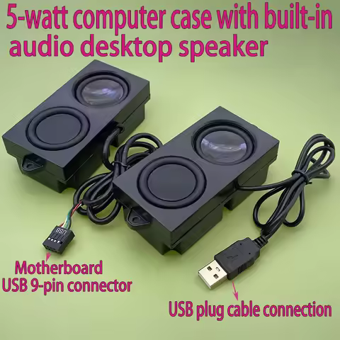 5watt computer case built-in sound desktop speakers speakersUSB sound card speakers motherboard 9pin