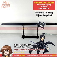 replika pedang kayu anime cosplay sword art online elucidator kirito