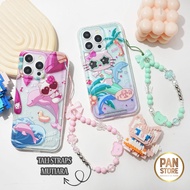 Softcase Motif + Phone Straps For iphone IP 11 IP 11 PRO IP 11 Pro Max IP 12 /12PRO IP 12 Pro Max IP
