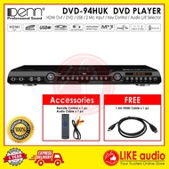 DENN DVD-94HUK Karaoke DVD Player (HDMI Output / 2 Mic Input / Key Control / DVD / USB / Audio L-R S