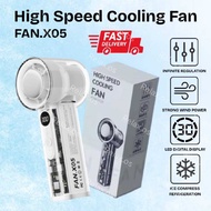 Kipas Turbo Fan X05 High Speed 100-Level Adjustable LED Display Portable Cooling Fan Aircon Mini Fan