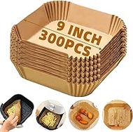 300PCS Air Fryer Liners Disposable for 5-8QT Air fryer,9 Inch Square Air Fryer Parchment Paper Liner